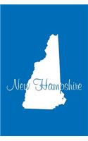 New Hampshire - Cobalt Blue Lined Notebook with Margins