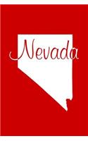Nevada - Red Lined Notebook with Margins: 101 Pages, Medium Ruled, 6 x 9 Journal, Soft Cover