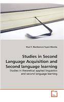 Studies in Second Language Acquisition and Second language learning
