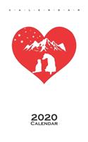 Dog, cat and mountain love Calendar 2020