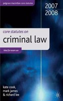 Core Statutes on Criminal Law (Palgrave Core Statutes)