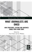 What Journalists Are Owed