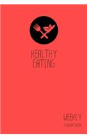 Healthy Eating Weekly Planner Book: Classic Red 6x9 2 Years 104 Weeks Checklist Planning Undated Organizer / Calendar / Log / Journal / Notes