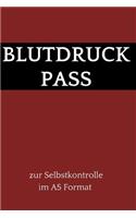 Blutdruck Pass zur Selbstkontrolle im A5 Format
