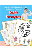 English Portuguese Practice Alphabet ABCD letters with Cartoon Pictures