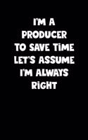 Producer Notebook - Producer Diary - Producer Journal - Funny Gift for Producer