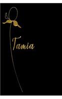 Tamia: Personalized Writing Journal for Women - Elegant Black and Gold