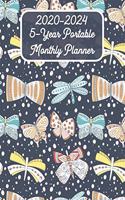 2020 - 2024 5-Year Portable Monthly Planner 6x9