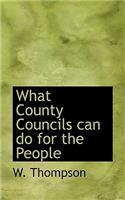 What County Councils Can Do for the People