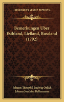 Bemerkungen Uber Esthland, Liefland, Russland (1792)