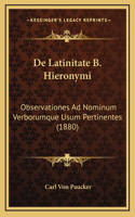 De Latinitate B. Hieronymi