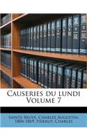 Causeries Du Lundi Volume 7