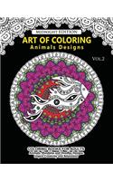 Art of Coloring Animal Design Midnight Edition