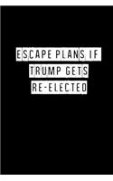 Escape Plans If Trump Gets Re-elected - 6 x 9 Inches (Funny Perfect Gag Gift, Organizer, Notes, Goals & To Do Lists)