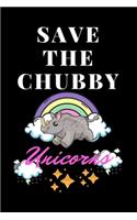 Save The Chubby unicorns cover black rainbow cute