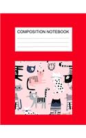 Composition notebook: Ruled (8.5 x 11 in), 110 Pages: Diary Book For Girl, Journal Notebook For Kids, Writing Journal Lined, Cute Pets green (8.5 x 11 in), 110 Pages