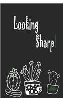 Looking Sharp Black Notebook 120 Blank Lined Page (6 x 9)