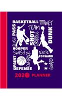 Basketball Coach: 2020 Monthly Planner - Meeting Agenda Notes - Game Plan Sheets - Court Diagrams - Notebook