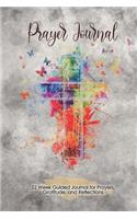 Prayer Journal with Cross on Cover - Grunge Cover