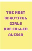 Alessa Girl Woman Notebook: Graph Paper Journal 6x9 - 120 Pages