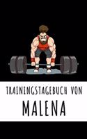 Trainingstagebuch von Malena: Personalisierter Tagesplaner für dein Fitness- und Krafttraining im Fitnessstudio oder Zuhause