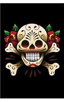 Journal: Skull Rose Tattoo Lined Notebook: 110 Blank Lined (6x9) Pages to Jot Down Your Thoughts