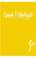 2020 Speech Pathologist Notes and Agenda: Dated Monthly and Weekly Planner with Minimalist Floral Cover Design in Yellow