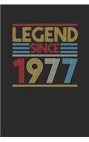 Legend Since 1977: Blank Lined Notebook (6" x 9" - 120 pages) Birthday Themed Notebook for Daily Journal, Diary, and Gift