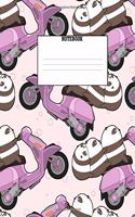 Panda Notebook: College Ruled Blank Lined Notebook