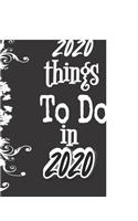 2020 Things To Do In 2020: Floral Black Vintage One Year (Jan-Dec) Dated Weekly Month-to-Month Agenda Logbook and Journal for Scheduling Organized Personal Business in Financi