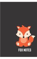 fox notes: small lined Woodland Animals Notebook / Travel Journal to write in (6'' x 9'') 120 pages