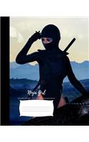 Ninja Girl Primary Journal Composition & Drawing Book