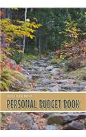 Personal Budget Book: Best Budget Book Planner Home Budget Book 64 Pages 7"x10" Glossy Cover Book Rock Path In The Woods