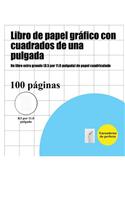 Libro de papel gráfico con cuadrados de una pulgada