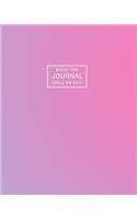 Bullet Grid Journal: Circle the Date: Large Dot Grid Notebook for Bulleted List Journaling with Circle the Date Feature Gradient Blue to Pink