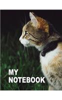 My Notebook. for Cats Pets Lover. Blank Lined Planner Journal Diary.