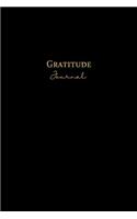 Gratitude Journal: 52 Week Journal to Write in for Daily Mindfulness, Positivity and Happiness One Line a Day with Guided Prompts - Plain Black Background