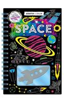 Scratch & Color Space: Scratch Art & Coloring Book