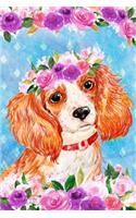 Journal Notebook For Dog Lovers King Charles Spaniel In Flowers 4: 162 Lined and Numbered Pages With Index For Journaling, Writing, Planning and Doodling, For Women, Men, Kids, 160 Pages, Easy To Carry Size.