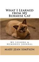 What I Learned from My Burmese Cat: My Lessons & Memories Journal