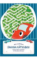 Rätselblock für Kinder (Fahrzeuge-Edition) - Rätsel für Kinder ab 6 Jahren - Logikrätsel, Malbuch, Labyrinthe und vieles mehr - Rätselspiele im Rätselbuch und Vorschulbuch - Grundschule: Spannende Rätselspiele für Kinder