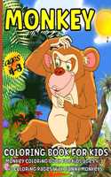 Monkey Coloring Book: Monkey Coloring Book for Kids Ages 4-8