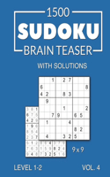 1500 Sudoku Brain Teaser 9x9 with solutions