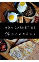 Mon Carnet de Recettes: Gardez une trace de vos meilleures recettes de cuisine et de pâtisserie !