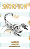 Malbuch - Stressabbau-Designs - Tiermotive - Skorpion