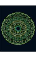 Floral Mandala Notebook Journal 8.5X11 Lined 120 Pages