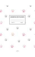 Handwriting Practice Sheets: Cute Blank Lined Paper Notebook for Writing Exercise and Cursive Worksheets - Perfect Workbook for Preschool, Kindergarten, 1st, 2nd, 3rd and 4th Gr