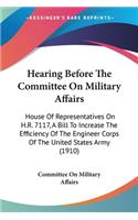 Hearing Before The Committee On Military Affairs