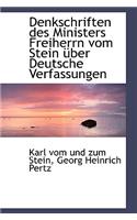 Denkschriften Des Ministers Freiherrn Vom Stein Ber Deutsche Verfassungen