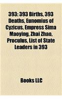 393: 393 Births, 393 Deaths, Eunomius of Cyzicus, Empress Sima Maoying, Zhai Zhao, Proculus, List of State Leaders in 393(English)